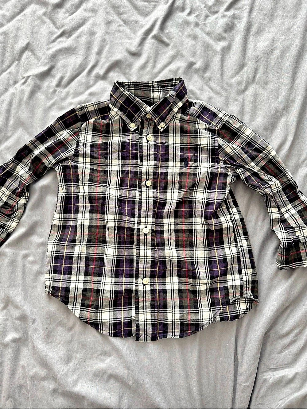 Ralph Lauren Boys Plaid Button Down Shirt Size 2T